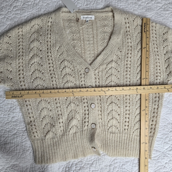 Heartloom Grenier Pointelle Wool Blend Cardigan - Picture 15 of 16